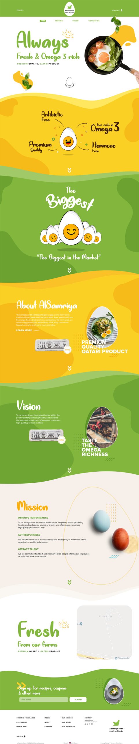 Full Landing Page — Organic Brand Experience