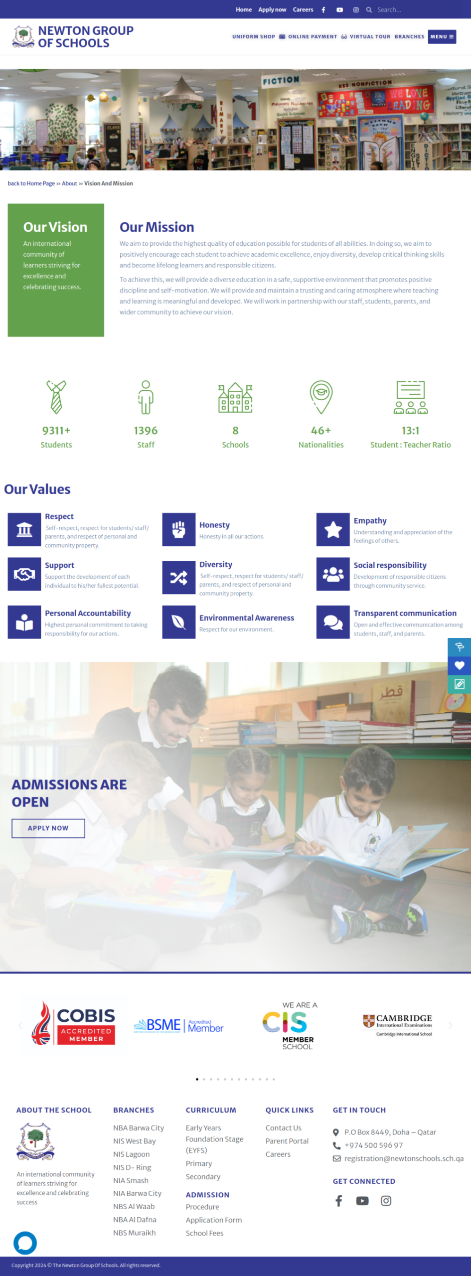 Vision & Mission — Institutional Authority